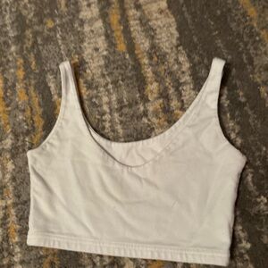 white brandy tank top, Creme and white Color Not see through